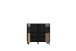 Highboard >Artona< in Artisan-Eiche, Schwarz - 125,3x117,3x39,3cm (BxHxT)