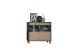 Highboard >Artona< in Artisan-Eiche, Schwarz - 125,3x117,3x39,3cm (BxHxT)
