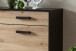 Sideboard >Artona< in Artisan-Eiche, Schwarz - 186x84,9x39,3cm (BxHxT)
