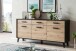 Sideboard >Artona< in Artisan-Eiche, Schwarz - 186x84,9x39,3cm (BxHxT)