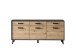 Sideboard >Artona< in Artisan-Eiche, Schwarz - 186x84,9x39,3cm (BxHxT)