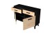 Sideboard >Artona< in Artisan-Eiche, Schwarz - 125,3x84,9x39,3cm (BxHxT)