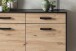 Sideboard >Artona< in Artisan-Eiche, Schwarz - 125,3x84,9x39,3cm (BxHxT)