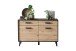 Sideboard >Artona< in Artisan-Eiche, Schwarz - 125,3x84,9x39,3cm (BxHxT)