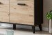 Sideboard >Artona< in Artisan-Eiche, Schwarz - 125,3x84,9x39,3cm (BxHxT)