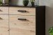 Sideboard >Artona< in Artisan-Eiche, Schwarz - 125,3x84,9x39,3cm (BxHxT)