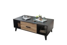 Couchtisch >Artona< in Artisan-Eiche, Schwarz - 125x46,6x65cm (BxHxT)