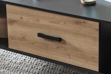 Couchtisch >Artona< in Artisan-Eiche, Schwarz - 125x46,6x65cm (BxHxT)