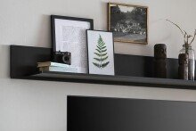 Wohnwand >DERA< (BxHxT: 320x200x46,4 cm) Artisan Eiche/Anthrazit Hochglanz
