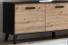 Wohnwand >DERA< (BxHxT: 320x200x46,4 cm) Artisan Eiche/Anthrazit Hochglanz