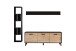 Wohnwand >DERA< (BxHxT: 320x200x46,4 cm) Artisan Eiche/Anthrazit Hochglanz