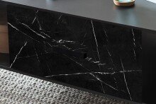 Couchtisch >Fina< in Marmor-Schwarz, Schwarz - 125x46,6x65cm (BxHxT)