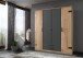 Kleiderschrank >Cheston< in Plankeneiche - 180x198x58cm (BxHxT)