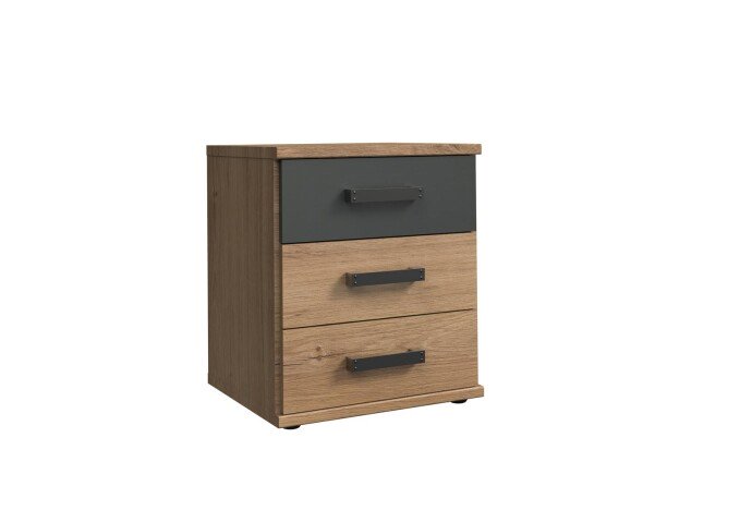 Nachtkommode >Cheston< in Plankeneiche - 46x55x40cm (BxHxT)
