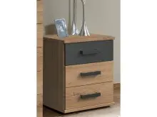 Nachtkommode >Cheston< in Plankeneiche - 46x55x40cm...