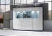 Highboard >Gate< in Weiss/Grau - 160x117x41,6cm (BxHxT)