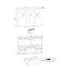 Highboard >Gate< in Weiss/Grau - 160x117x41,6cm (BxHxT)