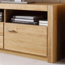 TV-Board >Hartfort< in Asteiche, Wildeiche - 127,6x60,7x46,8cm (BxHxT)
