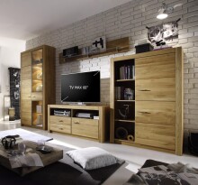 TV-Board >Hartfort< in Asteiche, Wildeiche - 127,6x60,7x46,8cm (BxHxT)