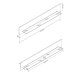 Wandregal >Hartfort< in Wildeiche, Glas - 163x25,2x18cm (BxHxT)