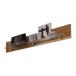 Wandregal >Hartfort< in Wildeiche, Glas - 163x25,2x18cm (BxHxT)