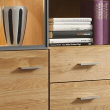 Highboard >Hartfort< in Asteiche, Wildeiche - 137x140,7x42cm (BxHxT)