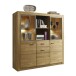 Highboard >Hartfort< in Asteiche, Wildeiche - 137x140,7x42cm (BxHxT)