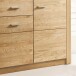 Highboard >Hartfort< in Asteiche, Wildeiche - 137x140,7x42cm (BxHxT)