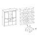 Highboard >Hartfort< in Asteiche, Wildeiche - 137x140,7x42cm (BxHxT)