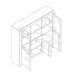 Highboard >Hartfort< in Asteiche, Wildeiche - 137x140,7x42cm (BxHxT)