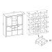 Highboard >Hartfort< in Asteiche, Wildeiche - 137x140,7x42cm (BxHxT)