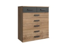 Kommode >Cheston< in Plankeneiche - 91x103x40cm...