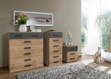 Kommode >Cheston< in Plankeneiche - 91x103x40cm (BxHxT)