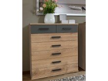 Kommode >Cheston< in Plankeneiche - 91x103x40cm...