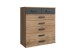 Kommode >Cheston< in Plankeneiche - 91x103x40cm (BxHxT)