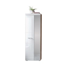 Garderobenschrank >Liro< in Weiß, Artisan-Eiche - 60,8x193x33,8cm (BxHxT)