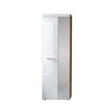 Garderobenschrank >Liro< in Weiß, Artisan-Eiche - 60,8x193x33,8cm (BxHxT)