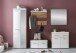 Garderobenschrank >Liro< in Weiß, Artisan-Eiche - 60,8x193x33,8cm (BxHxT)