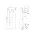 Garderobenschrank >Liro< in Weiß, Artisan-Eiche - 60,8x193x33,8cm (BxHxT)
