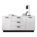 Sideboard >Media< in Weiß, Schwarz - 160x80x43,6cm (BxHxT)