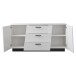 Sideboard >Media< in Weiß, Schwarz - 160x80x43,6cm (BxHxT)