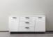 Sideboard >Media< in Weiß, Schwarz - 160x80x43,6cm (BxHxT)