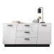 Sideboard >Media< in Weiß, Schwarz - 160x80x43,6cm (BxHxT)