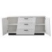 Sideboard >Media< in Weiß, Schwarz - 160x80x43,6cm (BxHxT)