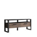 TV-Board >Nordi< in Okapi-Nuss, Schwarz - 150,3x62,6x43,1cm (BxHxT)