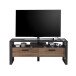 TV-Board >Nordi< in Okapi-Nuss, Schwarz - 150,3x62,6x43,1cm (BxHxT)