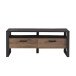 TV-Board >Nordi< in Okapi-Nuss, Schwarz - 150,3x62,6x43,1cm (BxHxT)