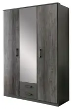 Kleiderschrank >Dieter< in Graphit Digi Steel -...