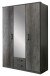 Kleiderschrank >Dieter< in Graphit Digi Steel - 135x198x58cm (BxHxT)