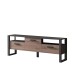 TV-Board >Nordi< in Okapi-Nuss, Schwarz - 180,3x62,6x43,1cm (BxHxT)